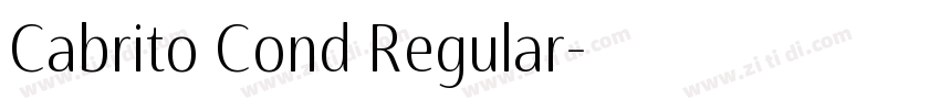 Cabrito Cond Regular字体转换